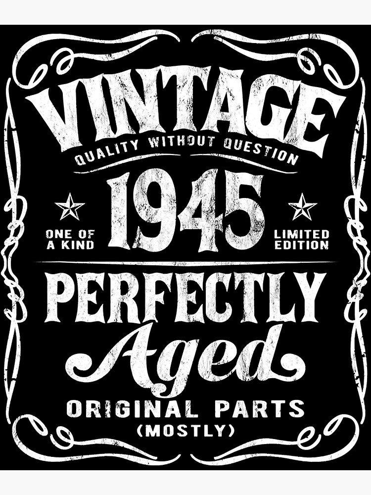 Vintage Born In 1945 Original Birthday