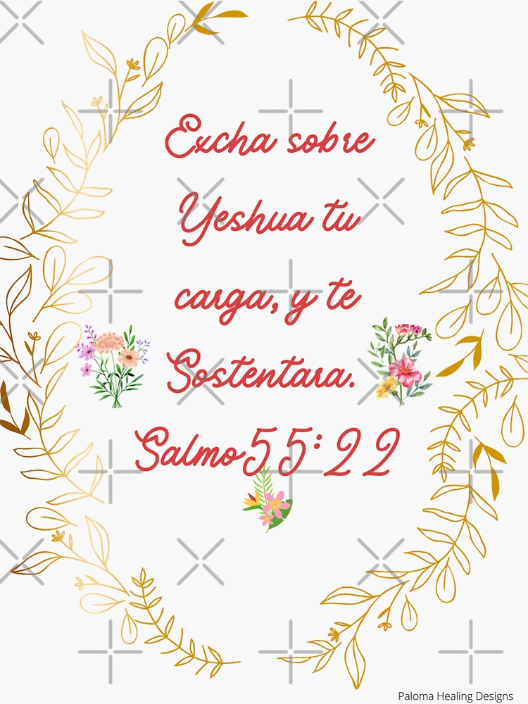 Yeshua te sostentara Salmo 55:22 | Sticker