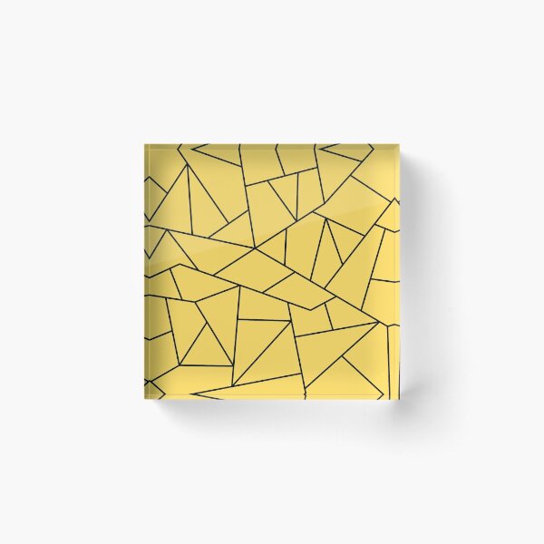 Item preview, Mustard Yellow Black Mosaic Lines designed and sold by rewstudio.