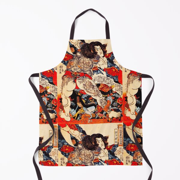 Item preview, Japanese Art 'Roshi Ensei lifting a heavy beam' by Utagawa Kuniyoshi Spiral Notebooks designed and sold by Grim reaper.