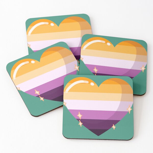 Item preview, Nonbinary heart sticker  designed and sold by BreakTheBinary.