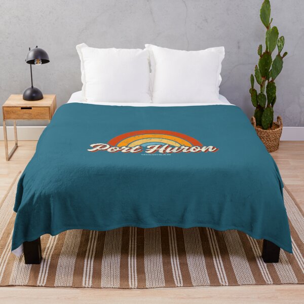 Item preview, Port Huron Michigan MI Vintage Rainbow Retro 70s Pullover designed and sold by TrangThao.