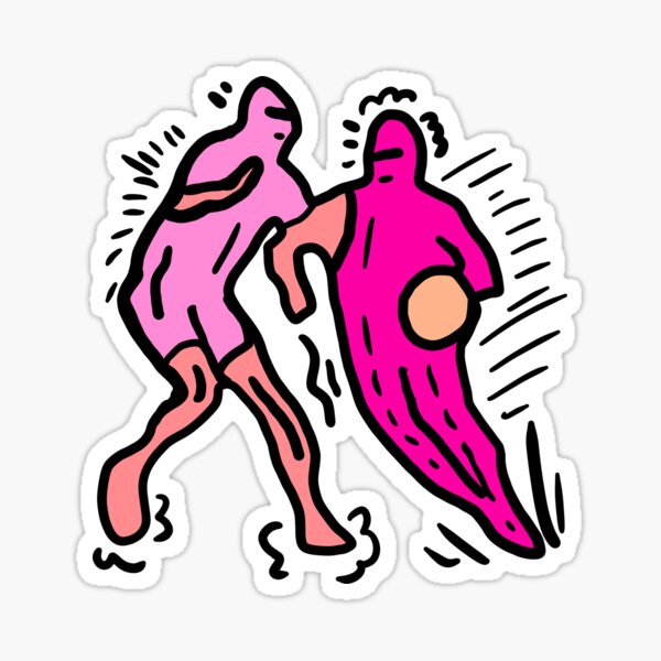 Two men working out Sticker