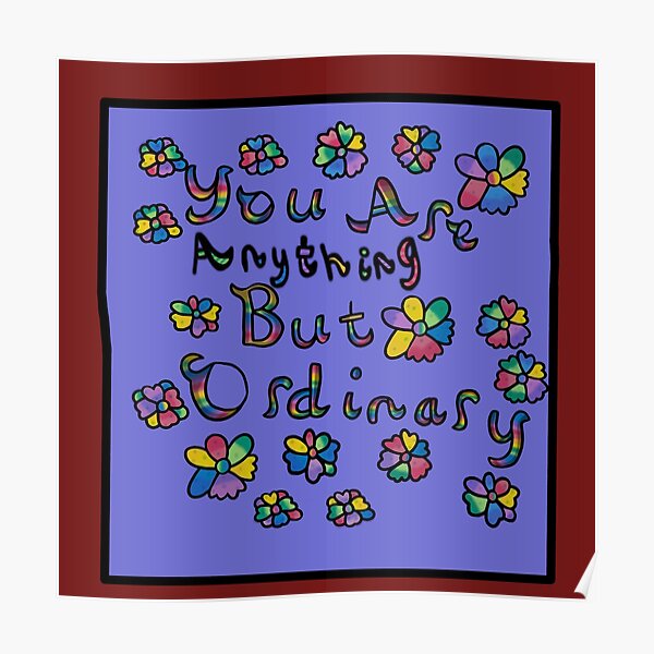 "Rainbow flowers and letters" Poster for Sale by LionessLinnArt Redbubble