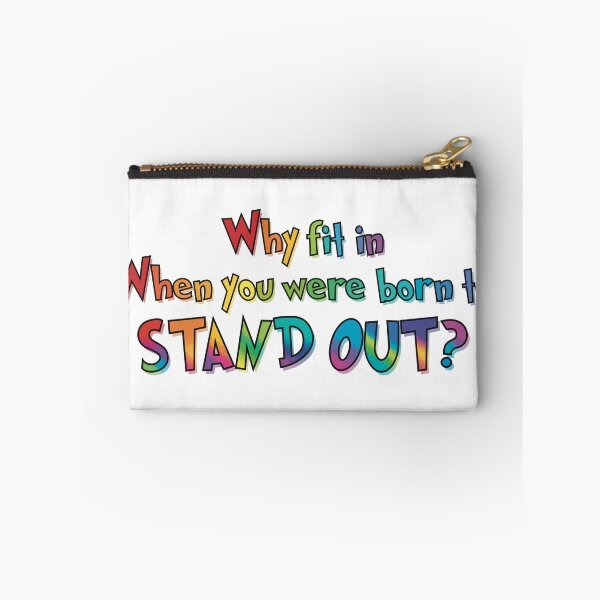 Item preview, Why Fit in When You Were Born to Stand Out? Pride Rainbow text designed and sold by MunsyArt.