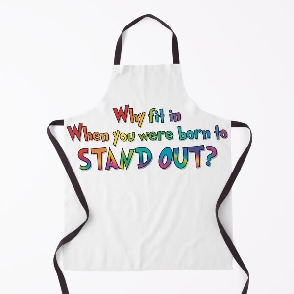 Item preview, Why Fit in When You Were Born to Stand Out? Pride Rainbow text designed and sold by MunsyArt.