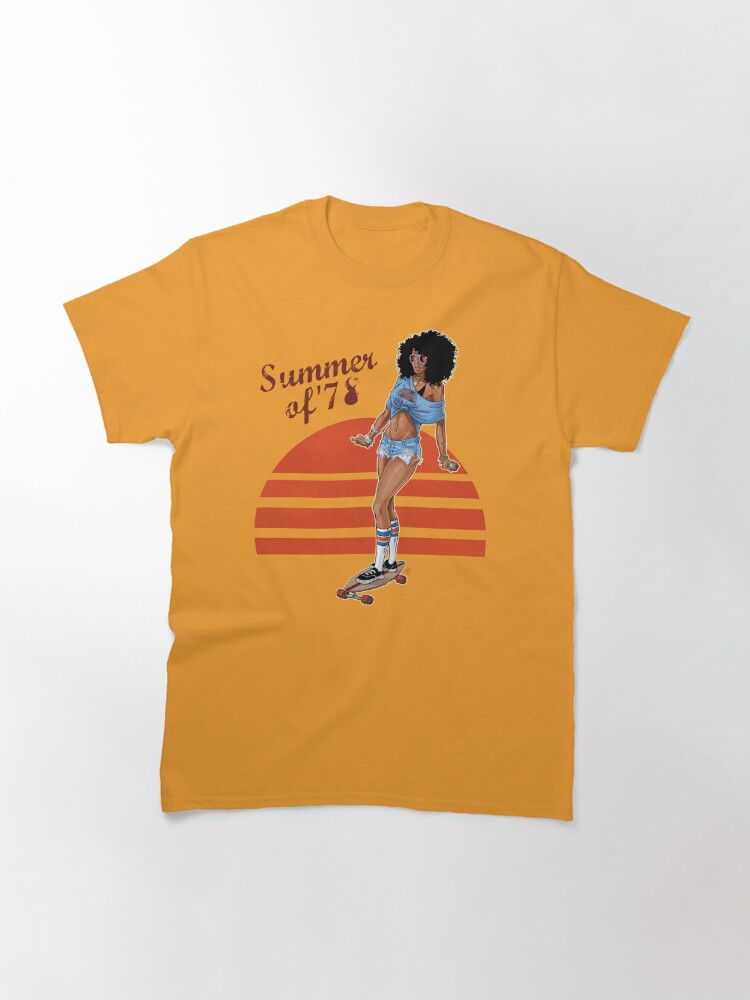 Thumbnail 2 of 7, Classic T-Shirt, Longboard girl designed and sold by Grégory Lê.