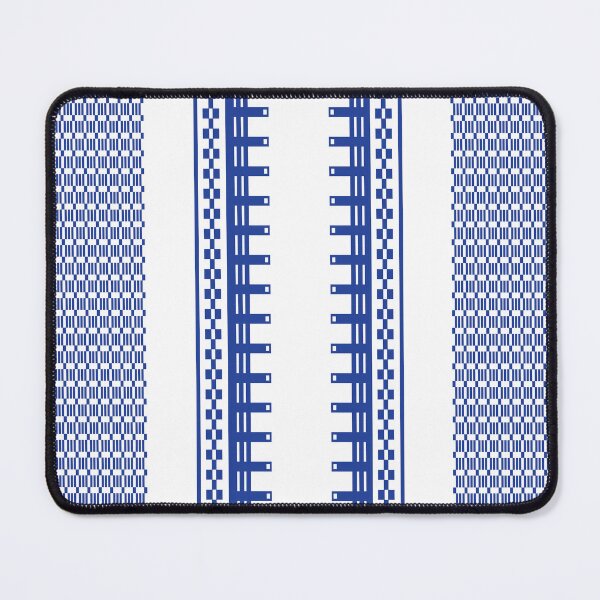 Item preview, geometric asymmetrical blue square pattern designed and sold by March Rider.