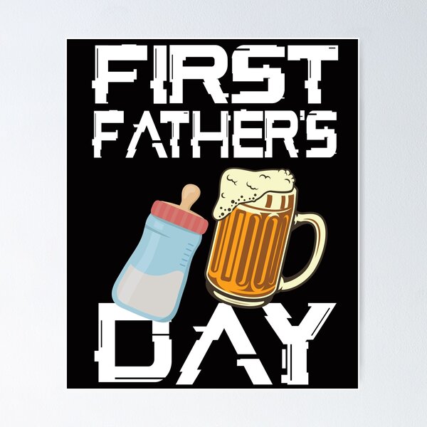 Item preview, Mens First Father's Day Beer Baby Bottle Daddy 2022 Dad Joke designed and sold by MarvSeel.