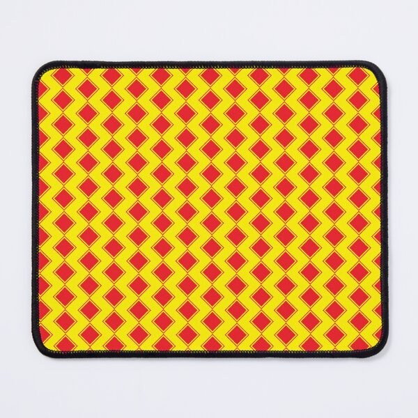 Item preview, asymmetrical red and yellow square pattern designed and sold by March Rider.