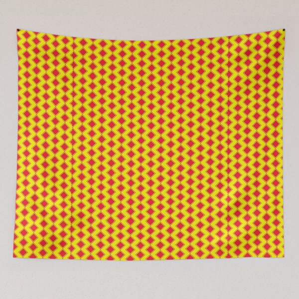 Item preview, asymmetrical red and yellow square pattern designed and sold by March Rider.