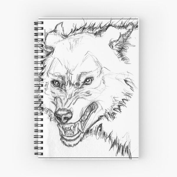 Item preview, Snarly Wolf Sketch designed and sold by Gillian Twining.