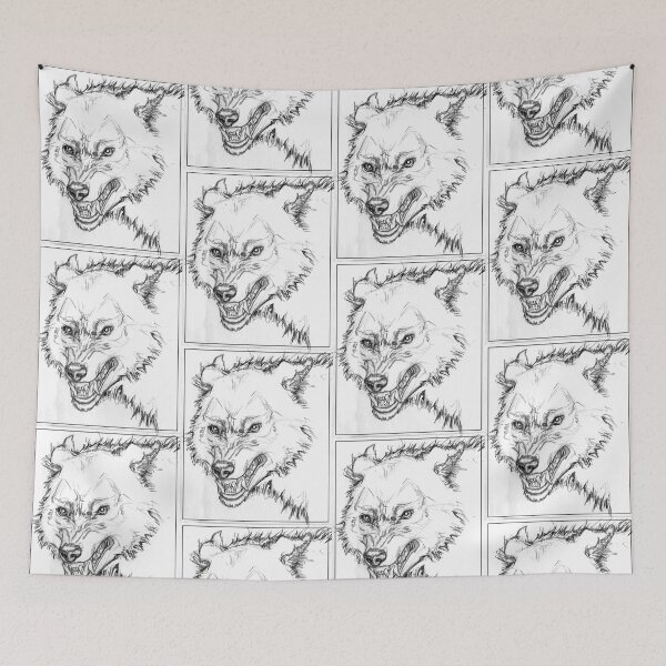 Item preview, Snarly Wolf Sketch designed and sold by Gillian Twining.