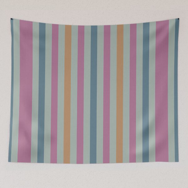 Item preview, Classic Stripes Pattern_Morandi Color 1_c3c Blue Pink Orange designed and sold by mimihuang creations.