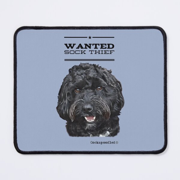 Item preview, Cockapoo / Doodle Dog Sock Thief designed and sold by Happy Dog Doodles.
