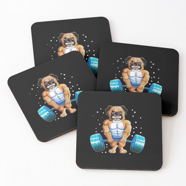 Item preview, PUG WEIGHTLIFTING WORKOUT DOG OWNER EXERCISING designed and sold by sobriowslen.
