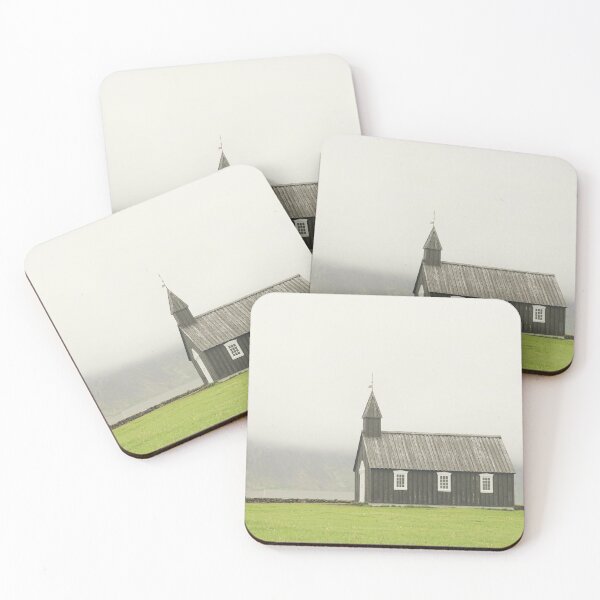Item preview, Small Black Wooden Church of Iceland designed and sold by CarolinaReina.