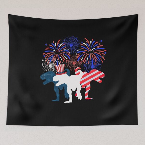 Item preview, Red White Blue T-Rex Dinosaur Firework, 4th Of July designed and sold by HolyWater SHOP.