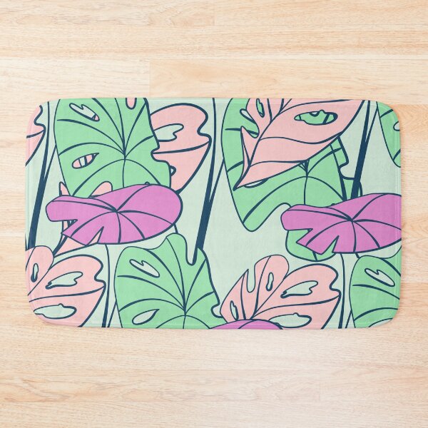 Item preview, Colorful Tropical Philodendron Monstera on Light Shade Green designed and sold by GraphicsClub.