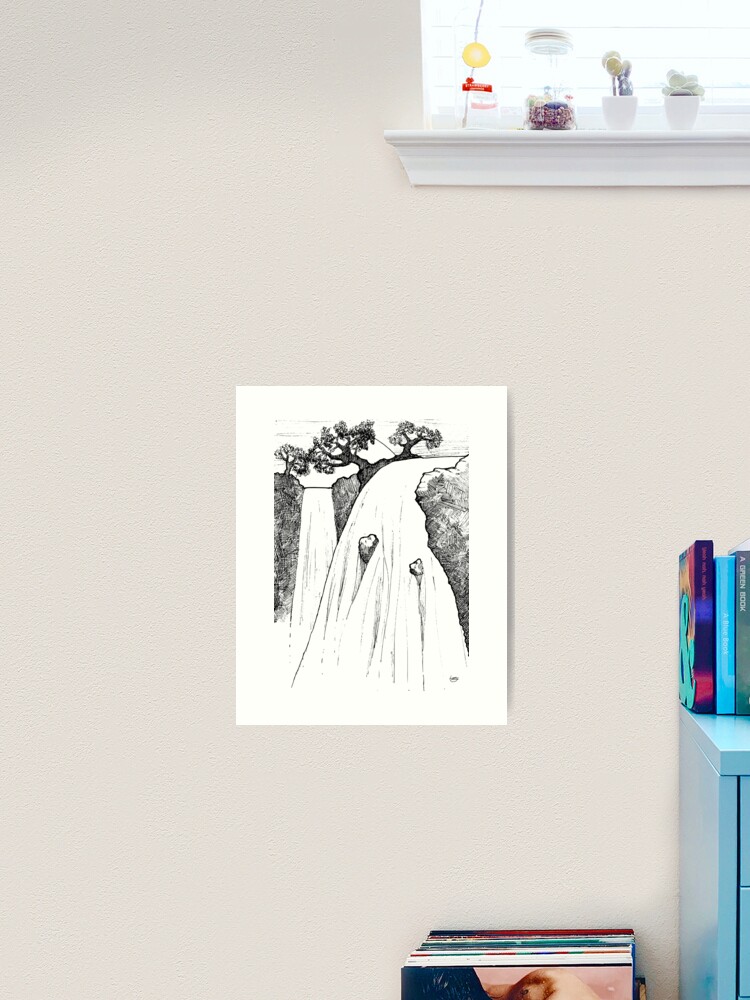 Thumbnail 2 of 3, Art Print, Waterfall designed and sold by LazzaG59.