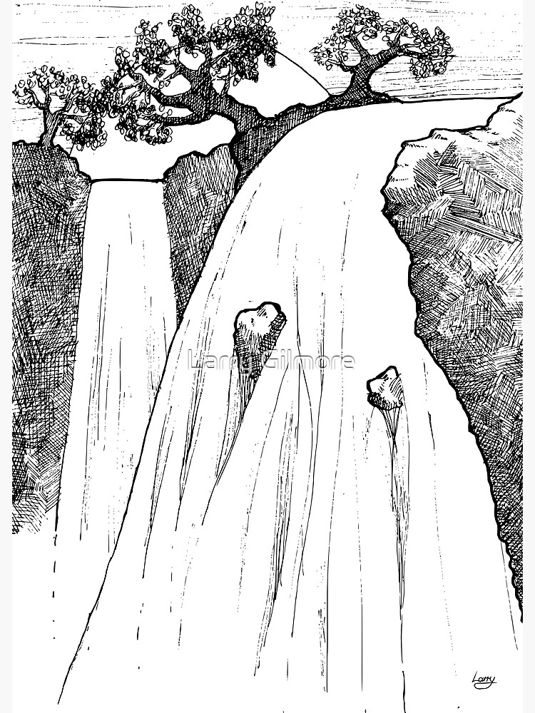 Thumbnail 3 of 3, Art Print, Waterfall designed and sold by LazzaG59.