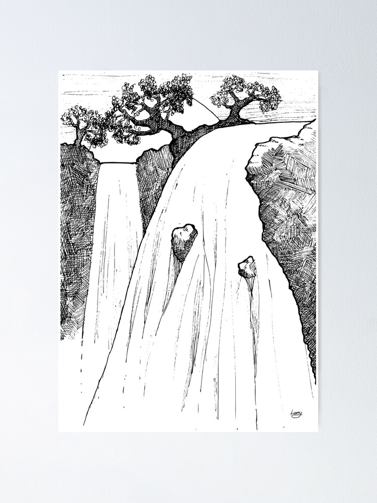 Thumbnail 1 of 3, Poster, Waterfall designed and sold by LazzaG59.