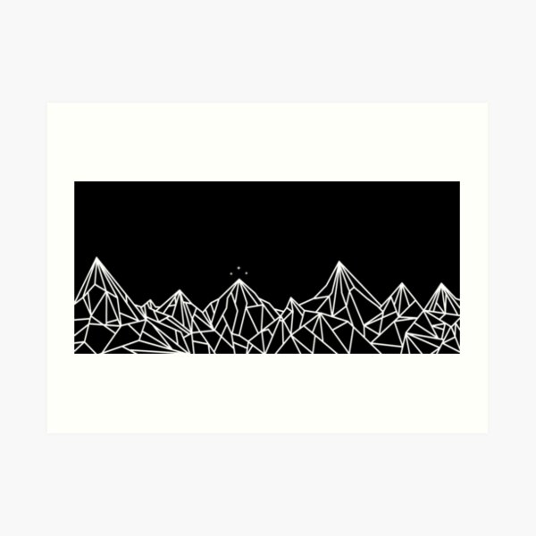 NIGHT COURT MOUNTAINS Art Print