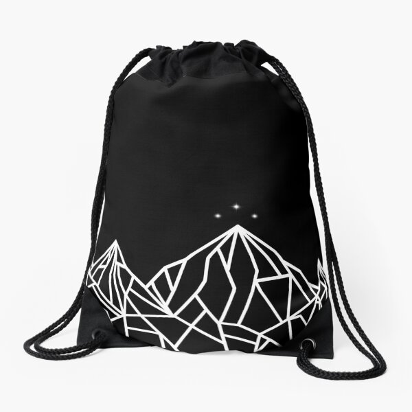 NIGHT COURT MOUNTAINS Drawstring Bag