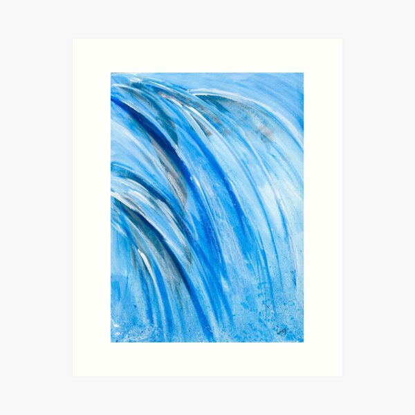 Waterfall Blue Art Print