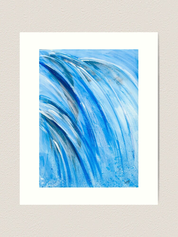 Thumbnail 1 of 3, Art Print, Waterfall Blue designed and sold by LazzaG59.