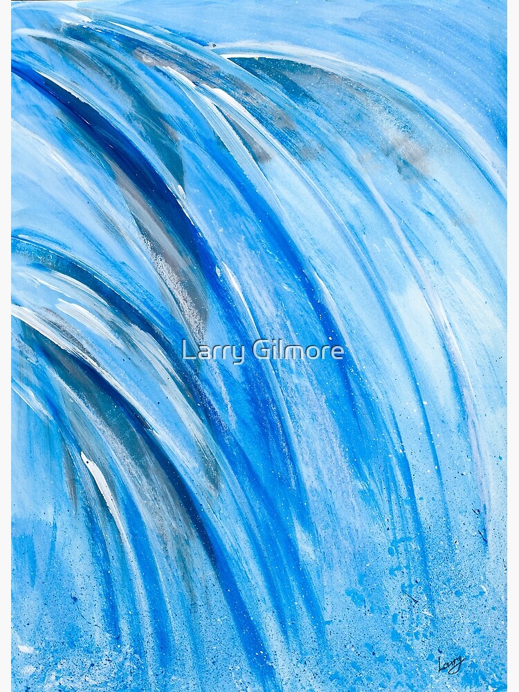 Thumbnail 3 of 3, Art Print, Waterfall Blue designed and sold by LazzaG59.