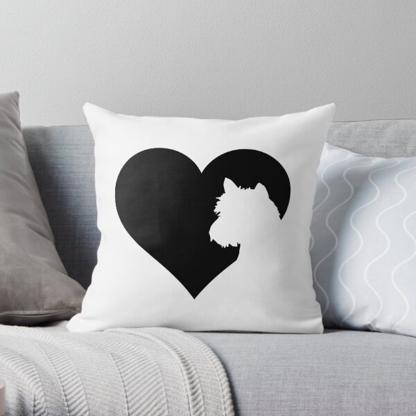 The Heart of the West Highland White Terrier Lover Throw Pillow
