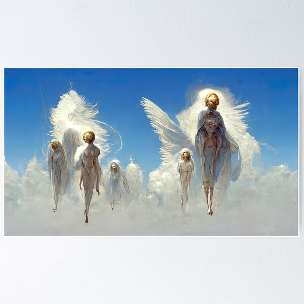 Heavenly Anime Angel' Poster, picture, metal print, paint by