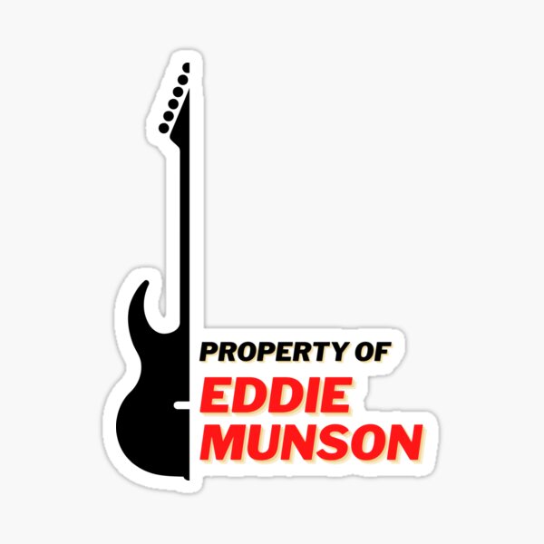 eddie munson playing guitar Sticker for Sale by CallistoVapor