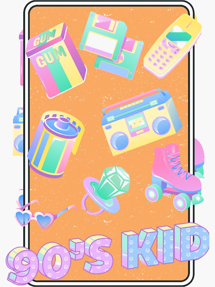 90s Kids Sticker For Sale By Loleta20 Redbubble