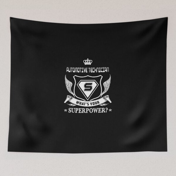 Item preview, Automotive Technician Super Power White designed and sold by Manveersh.