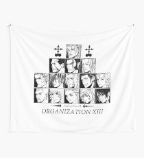 Kingdom hearts II Organization 13 (black and white) Wandbehang