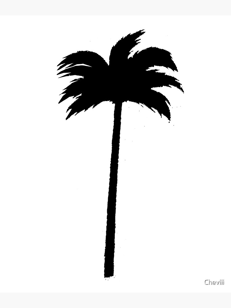 "Palm tree Black Font" Poster for Sale by Cheviii Redbubble