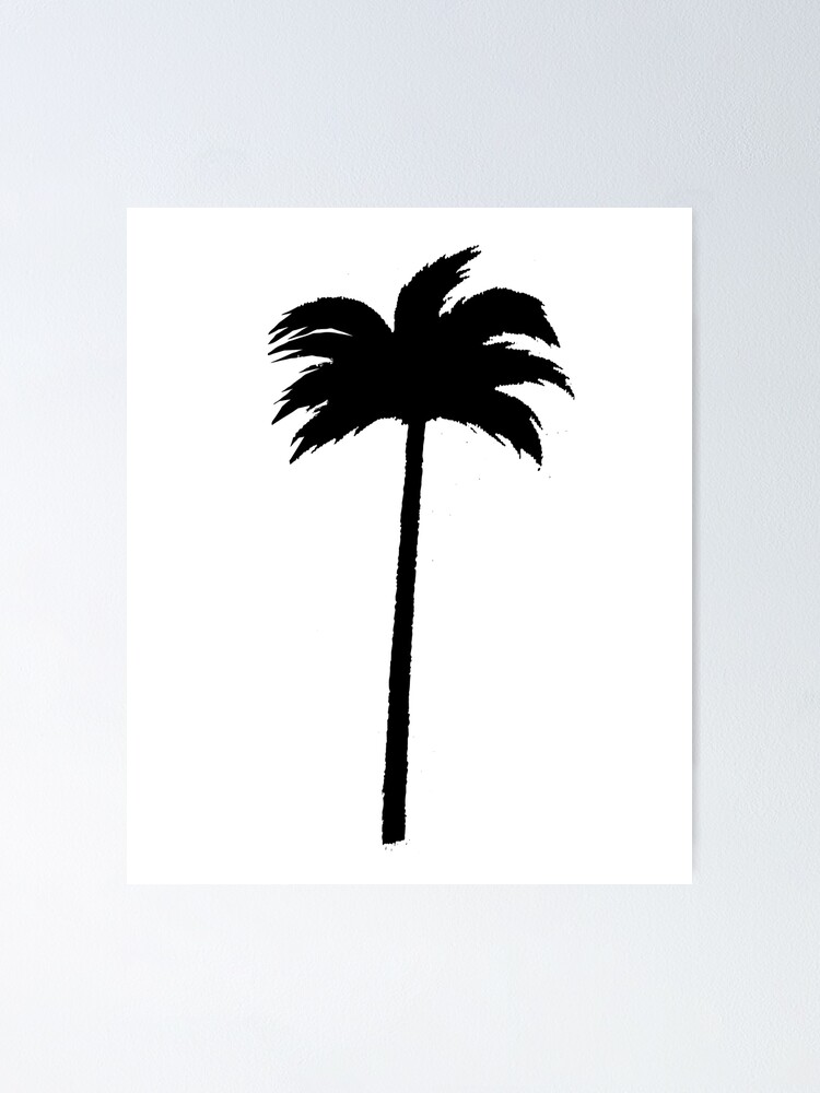 "Palm tree Black Font" Poster for Sale by Cheviii Redbubble