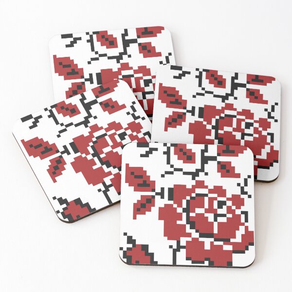 Item preview, rosas bordadas ucranianas designed and sold by Nataliia Kholodniak.