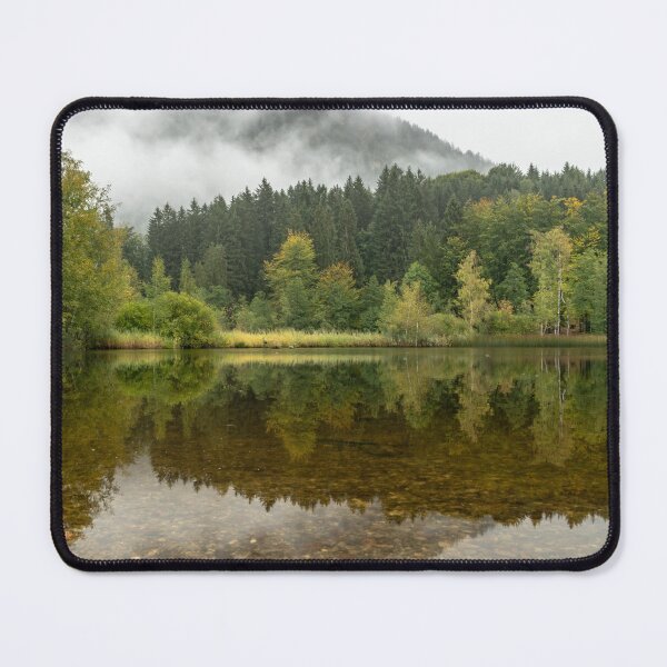 Item preview, Moorweiher Oberstdorf in the fog - Allgäu Alps designed and sold by xP42.