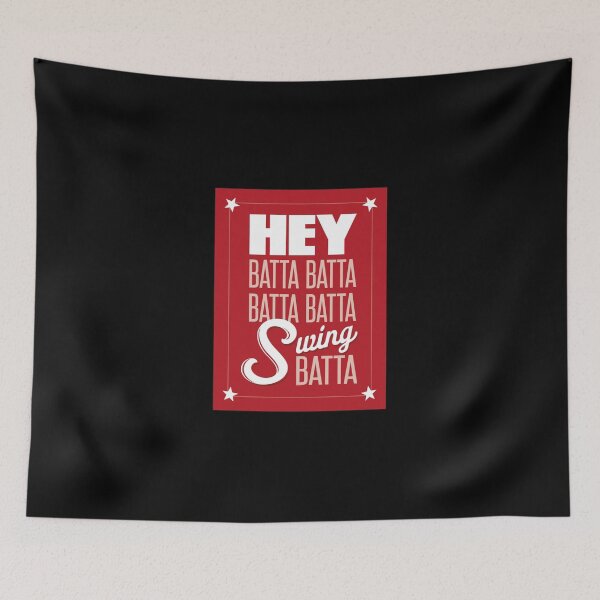 Item preview, Baseball Chant Hey Batter Swing Red Sticker designed and sold by laureljusjv.