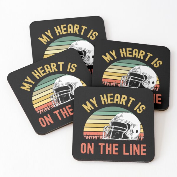 Item preview, My Heart Is On The Line Football Offense Sticker designed and sold by amberk1cira.