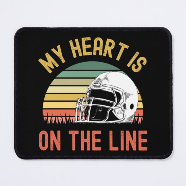 Item preview, My Heart Is On The Line Football Offense Sticker designed and sold by amberk1cira.