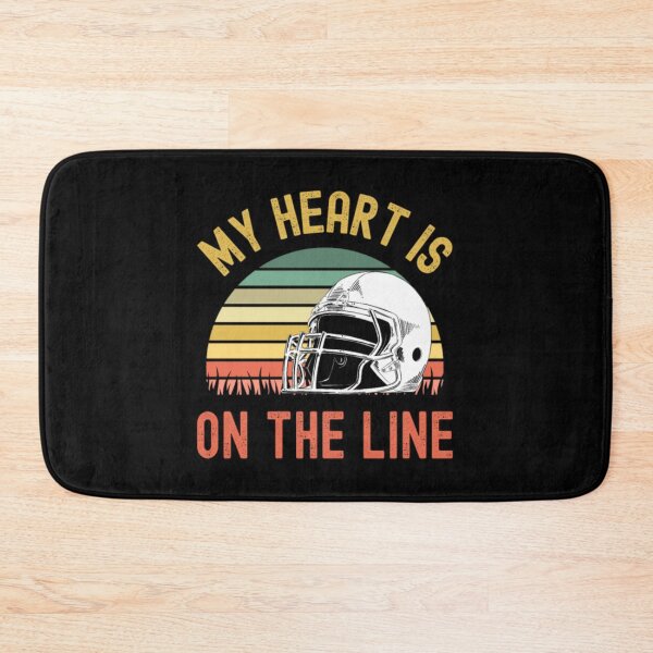 Item preview, My Heart Is On The Line Football Offense Sticker designed and sold by amberk1cira.