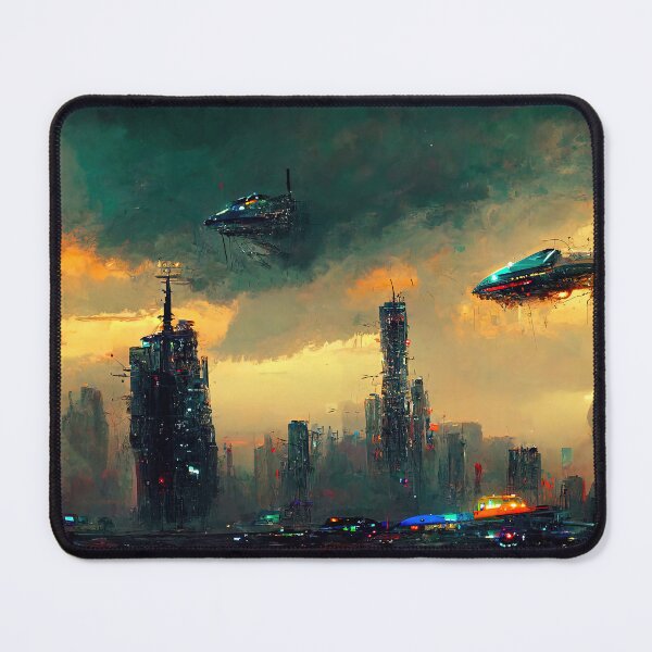 Item preview, Flying to the Infinite City designed and sold by AM FineArtPrints.