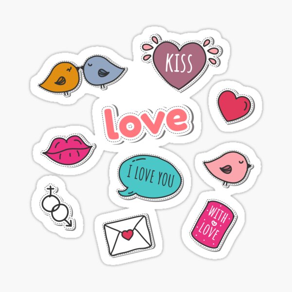 "Colorful LOVE sticker pack" Sticker for Sale by InfinityMedia Redbubble