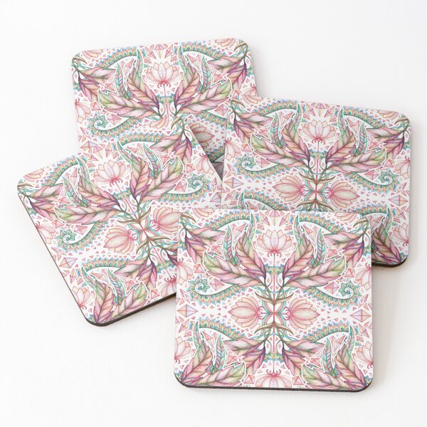 Item preview, Lily, Leaf & Triangle Pattern - multi-color version designed and sold by micklyn.