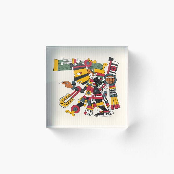 Item preview, Tezcatlipoca - Aztec Borgia Floor Pillow designed and sold by Aztectees.