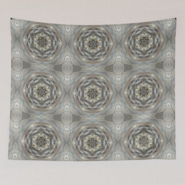 Item preview, detailed art nouveau styled pattern in grey brown blue and beige designed and sold by mister-john.